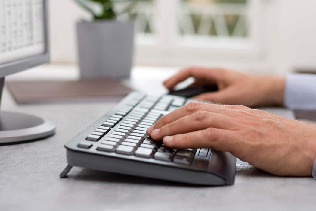 CHERRY GENTIX DESKTOP Wireless Keyboard & Mouse Combo Set - UK Layout - Black - KB-CHERRY-GENTIX