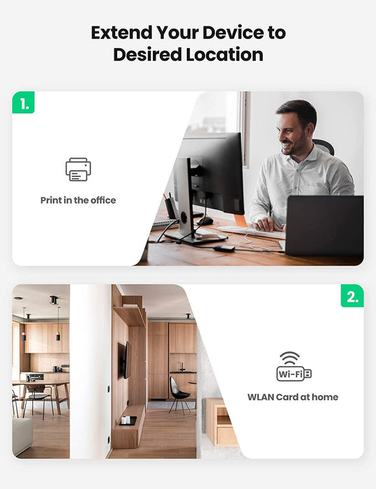 UGREEN USB 2.0 Active Extension Cable - Male To Female - Black - 5M - UG-10319