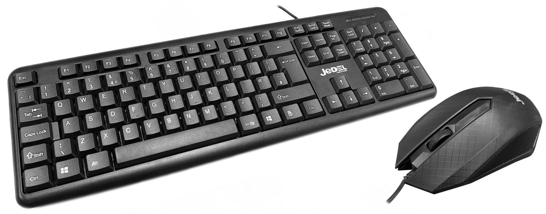 Jedel G11 Standard Wired USB Keyboard & Optical Mouse Bundle Set - UK Layout - KB-JED-G11/COMBO