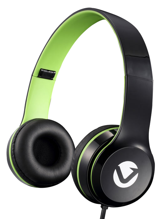 Volkano Nova Series Folding 3.5mm Wired Headphones - Green - VOLK-VB-VH4032/GRN