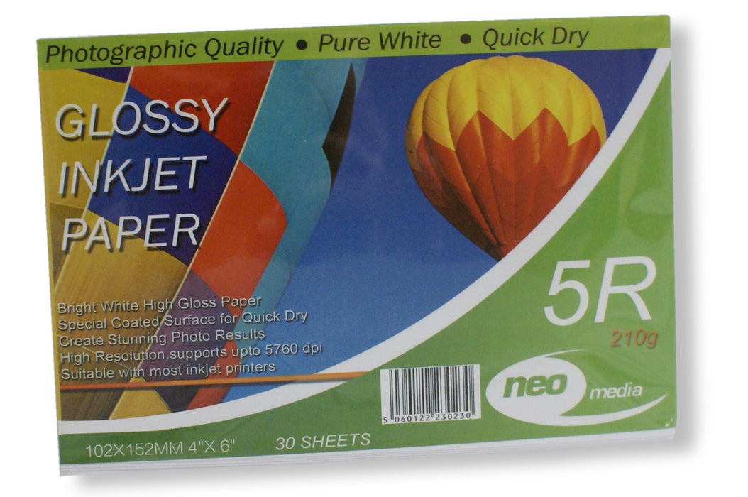Glossy Inkjet Paper 4" x 6" - GLOSS-210/6X4