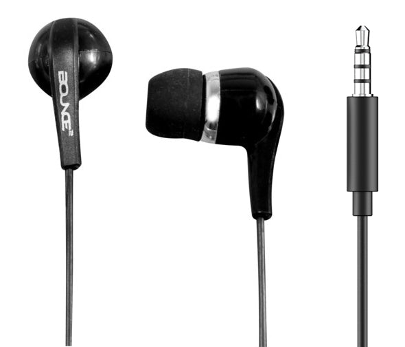 Bounce Hustle Series Earphones - Black - BNCE-1001/BLK