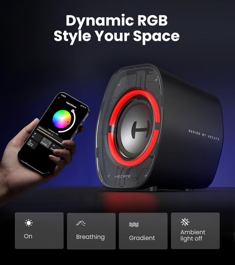 Edifier G1000 II Bluetooth 2.0 Gaming Speakers With RGB Lighting - Black - RFB-G1000II