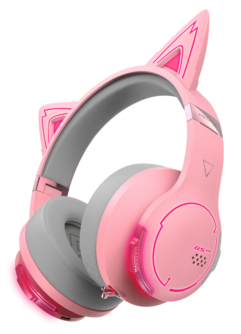 Edifier G5BT Hi-Res Cat Ears Bluetooth Gaming Headset - Pink - HS-G5BT/PINK
