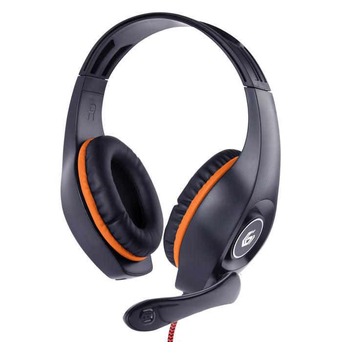 Gembird Gaming Headset With Mic & Volume Control - Black/Orange - HS-GEM-005/ORNGE