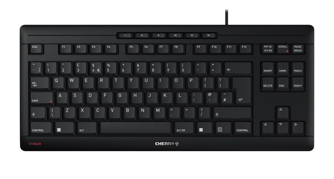 Cherry Stream TKL JK-8600 Wired Keyboard - UK Layout - Black - KB-CHERRY-JK8600
