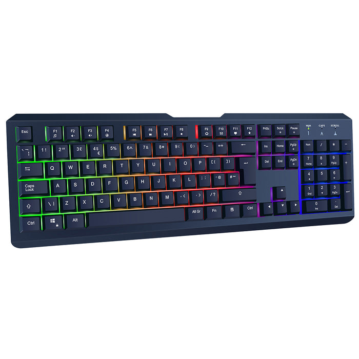 Rainbow 4 In 1 LED Gaming Combo - Includes Keyboard, Mouse, Mouse Mat & Headset - KB-GAM-RAIN/COMBO