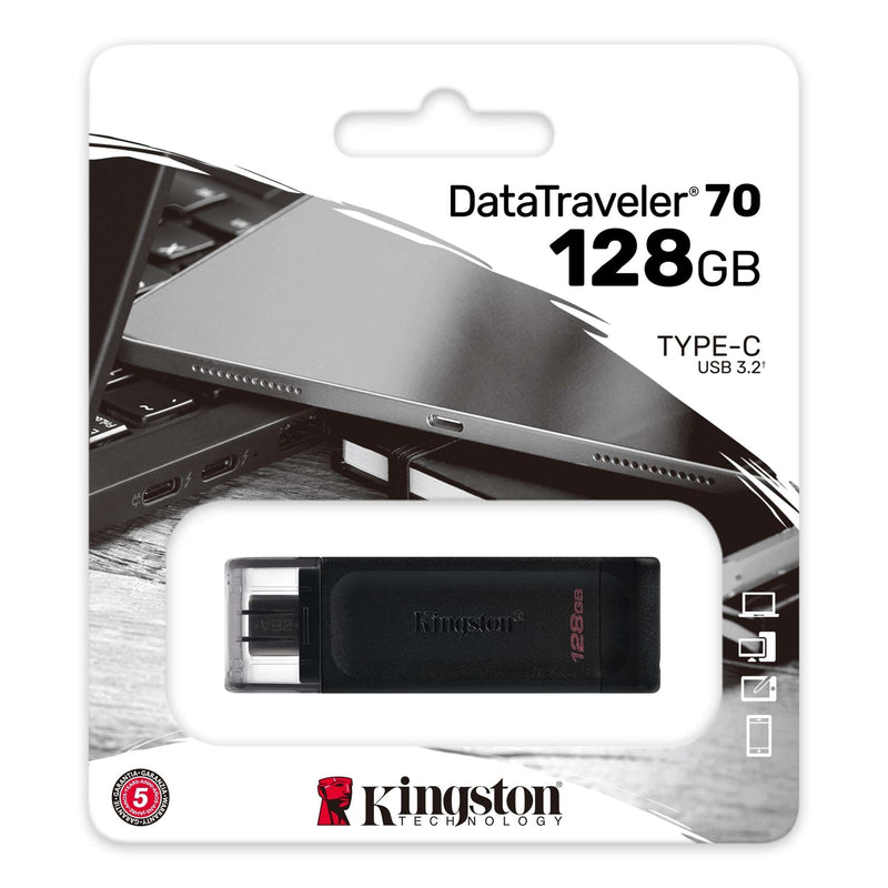 Kingston DataTraveler 70 USB 3.2 Type-C Flash Pen Drive - 128GB - KING-USBC/128GIG