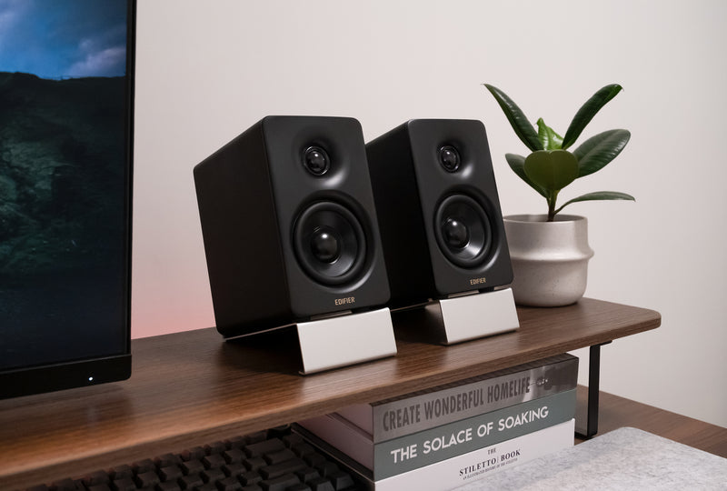 Edifier M60 2.0 Compact Desktop Hi-Res Bluetooth Speaker System - With Stands - Black - CM-M60/BLK