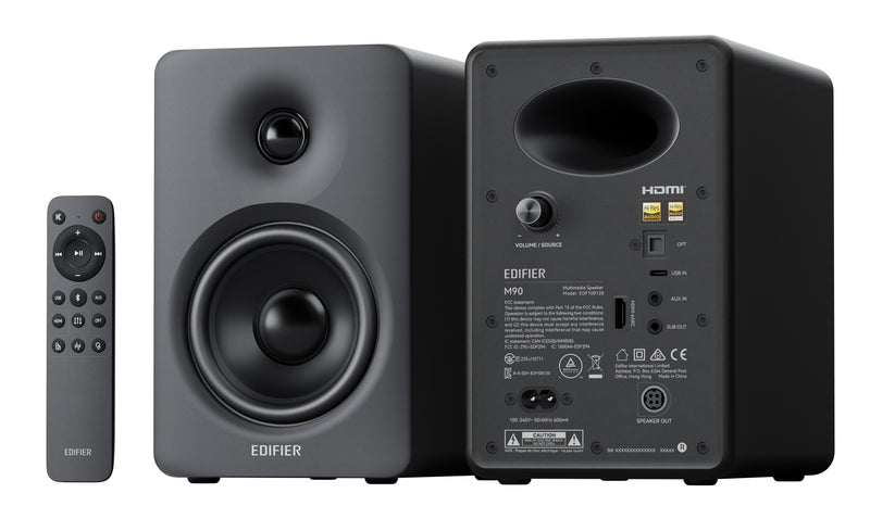 Edifier M90 2.0 Compact Hi-Res Bluetooth Speaker System - With HDMI eARC - Black - CM-M90/BLK