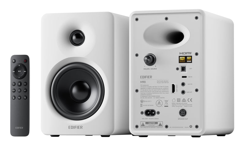 Edifier M90 2.0 Compact Hi-Res Bluetooth Speaker System - With HDMI eARC - White - CM-M90/WHT