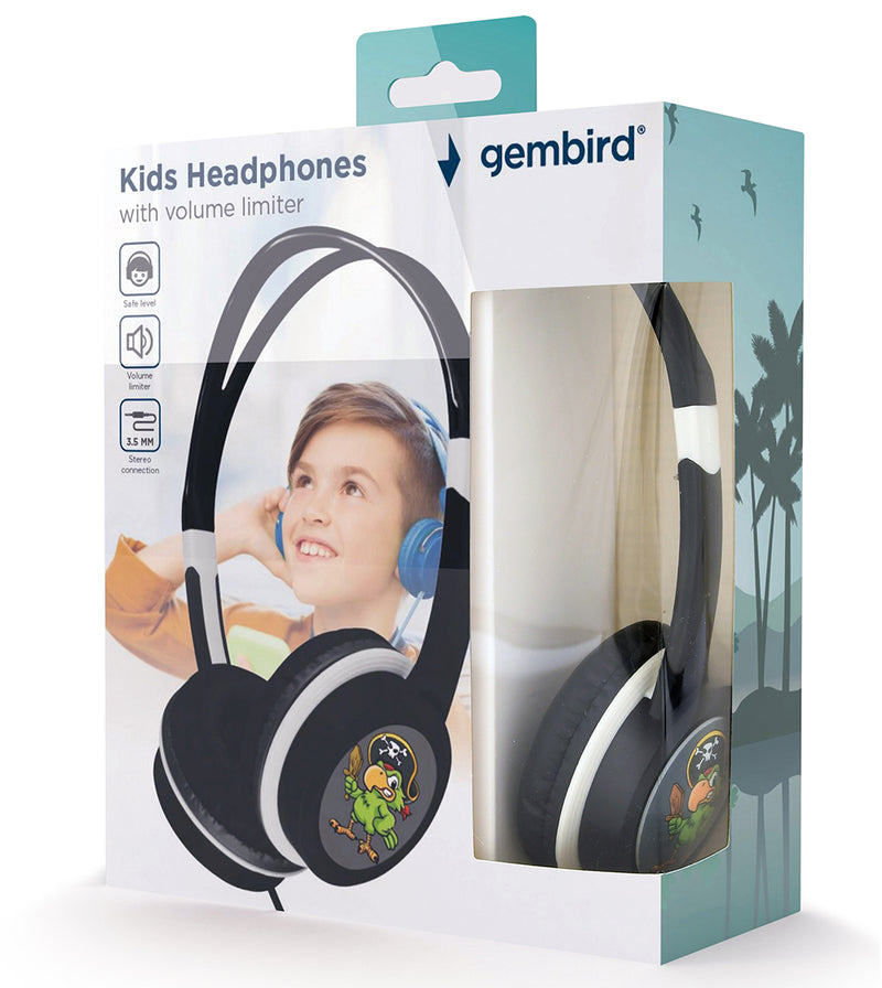 Gembird Kids Headphones With Volume Limiter - Black - HS-JR/BLK