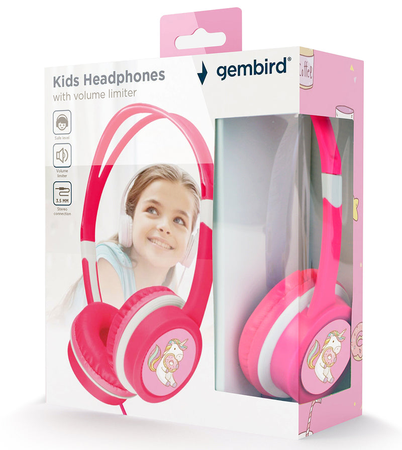 Gembird Kids Headphones With Volume Limiter - Pink - HS-JR/PNK