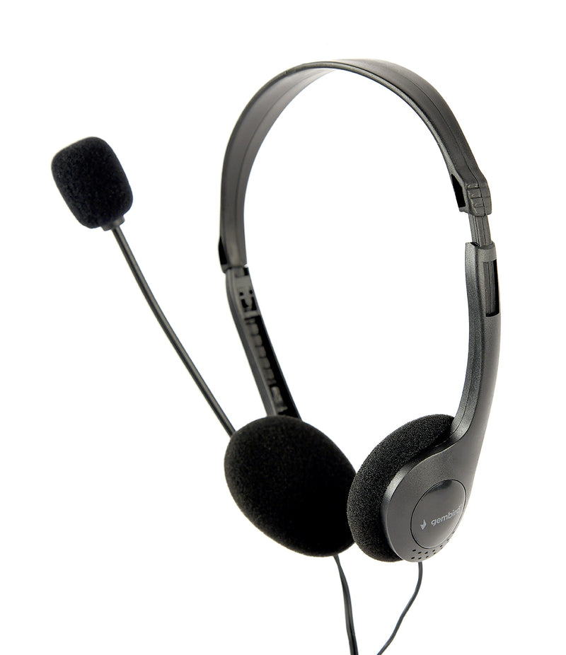 Gembird Stereo Headset With Mic & Volume Control - Black - HS-123/MIC