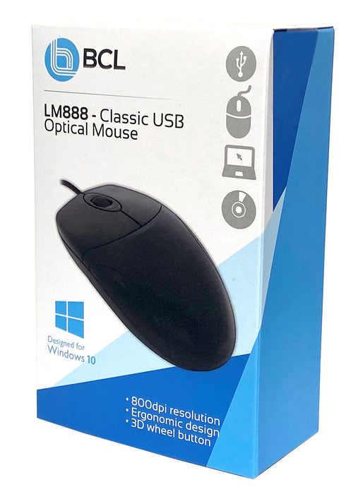 BCL LM888 Classic Optical USB Wired Mouse - MSE-LM888