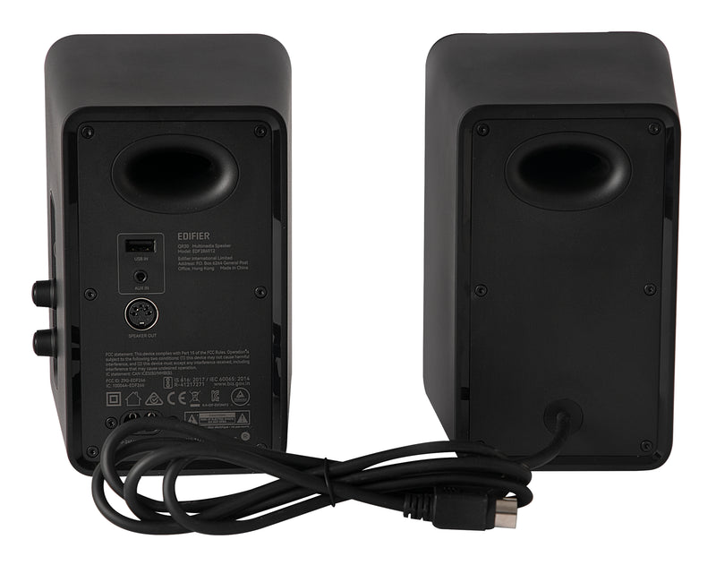 Edifier QR30 2.0 Active Desktop Bluetooth Speaker Set - Black - CM-QR30/BLK