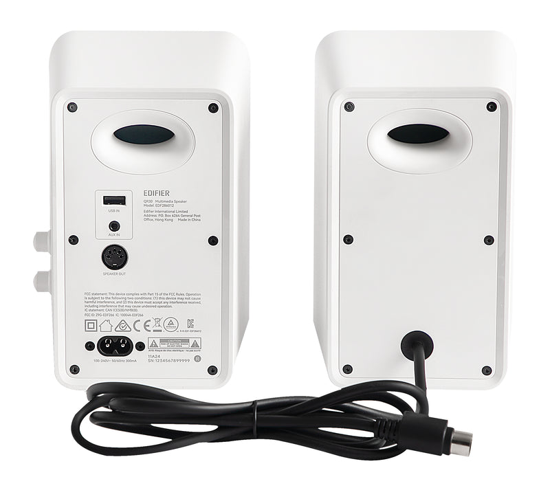Edifier QR30 2.0 Active Desktop Bluetooth Speaker Set - White - CM-QR30/WHT