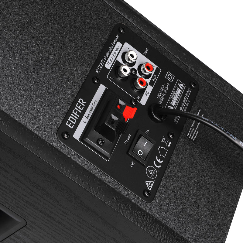 Edifier R1280T Active Bookshelf 2.0 Speaker Set - Black - CM-R1280T/BLK