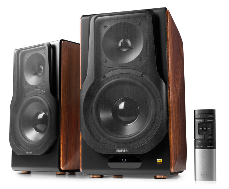 Edifier S3000MKII 2.0 Hi-Res Wireless Bluetooth Bookshelf Speaker Set - Brown - CM-S3000MKII