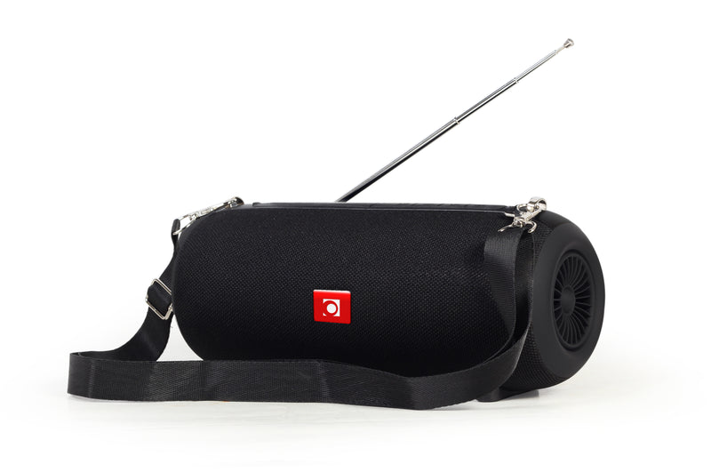 Gembird Portable Bluetooth Speaker With FM Radio - Black/Red - CM-BTFM/BLK