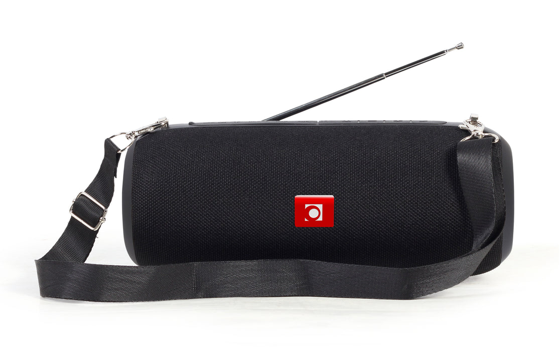 Gembird Portable Bluetooth Speaker With FM Radio - Black/Red - CM-BTFM/BLK