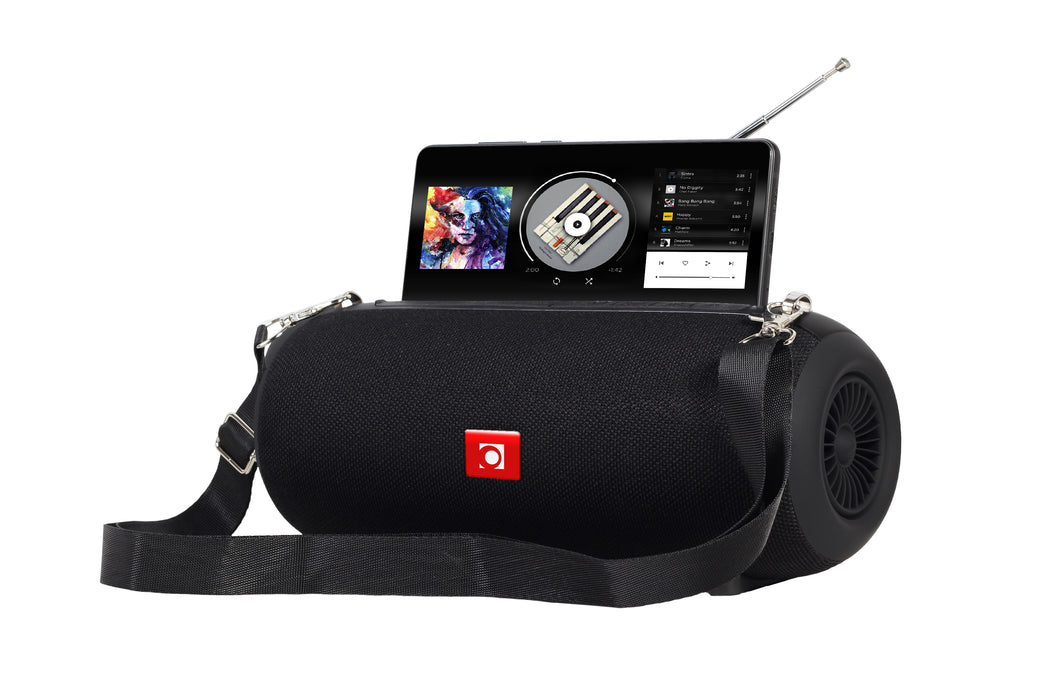 Gembird Portable Bluetooth Speaker With FM Radio - Black/Red - CM-BTFM/BLK
