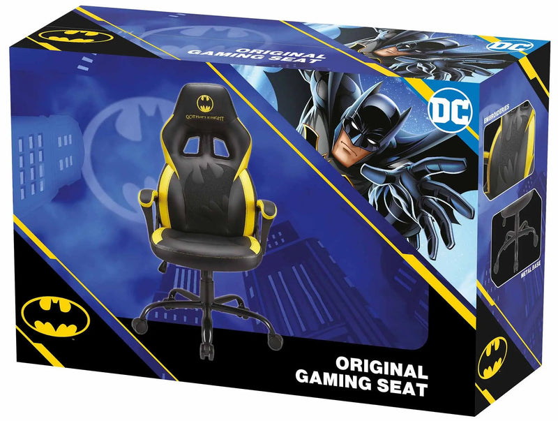 Subsonic Officially Licensed Batman Adult E-Sports Gaming Chair - Black/Yellow - SUB-5642/BAT
