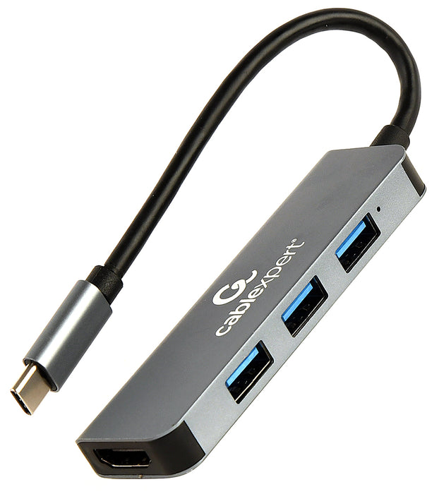 Cablexpert USB Type-C 2-in-1 Multi-Port Adapter - USB-HUB-C-2/1