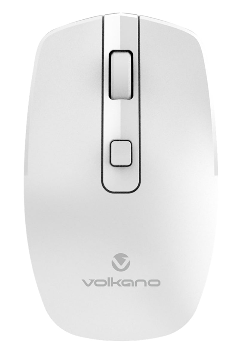Volkano Granite Series Rechargeable Wireless Mouse - White - VOLK-20196/WHT
