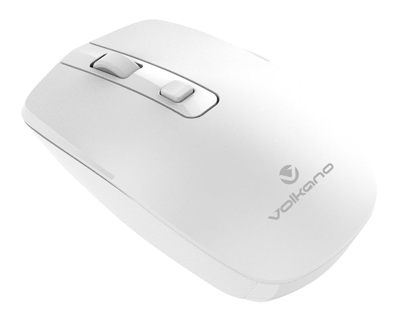 Volkano Granite Series Rechargeable Wireless Mouse - White - VOLK-20196/WHT