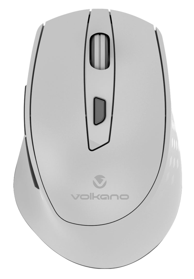 Volkano Chrome Series Wireless Ergonomic Mouse - Grey - VOLK-20234/GRY