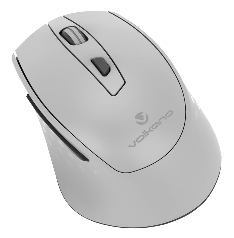 Volkano Chrome Series Wireless Ergonomic Mouse - Grey - VOLK-20234/GRY