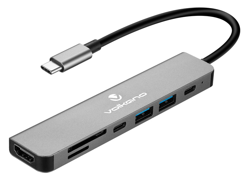 Volkano Expand Series 7-in-1 Type-C Hub With 60W PD - VOLK-20236