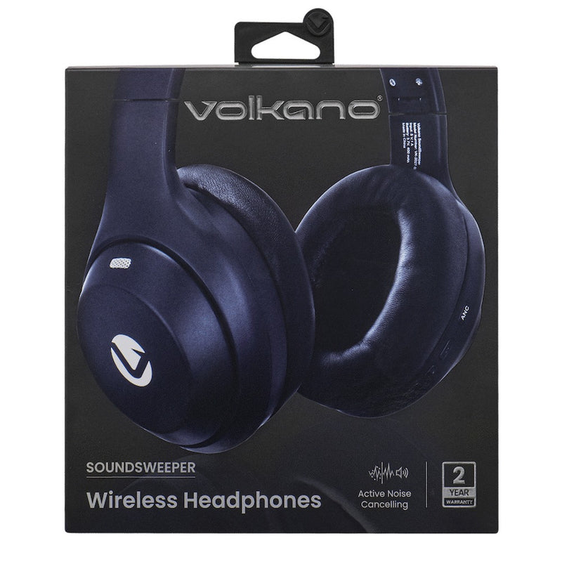 Volkano SoundSweeper Series Active Noise Cancelling Bluetooth Headphones - Blue - VOLK-2027/BLUE