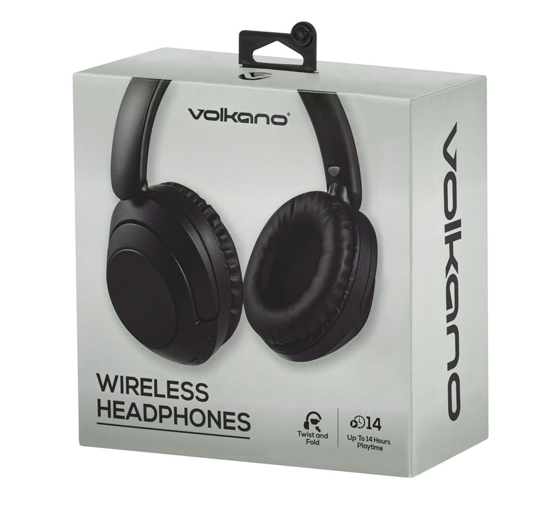 Volkano Ephemeris Series Wireless Bluetooth Headphones - Black - VOLK-2041/BLK