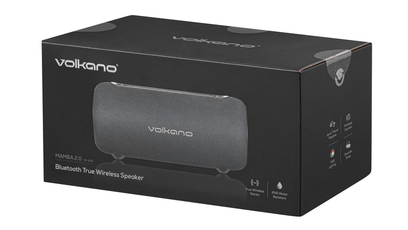 Volkano Mamba 2.0 Series Bluetooth Portable Speaker With FM Radio - Black - VOLK-3137
