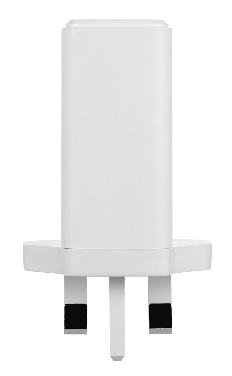 Volkano 45W GaN PD & QC Dual USB Port Wall Charger With Cable - White - VOLK-8024