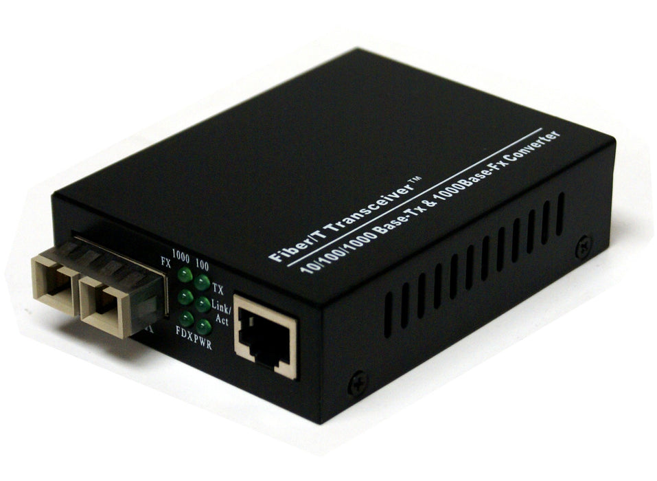 Dynamode 10/100/1000 Base TX to 1000 Base FX-SC Multi-mode Fiber Optic Converter - NET-DY-1000SC