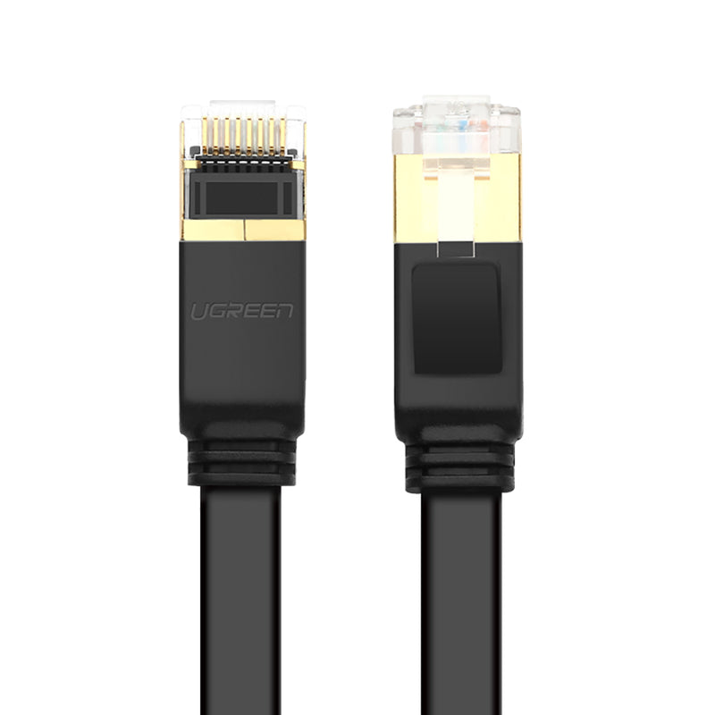 UGREEN Cat 7 10Gbps Flat Snag-less Network Lan Cable - Black - 1M - UG-11260