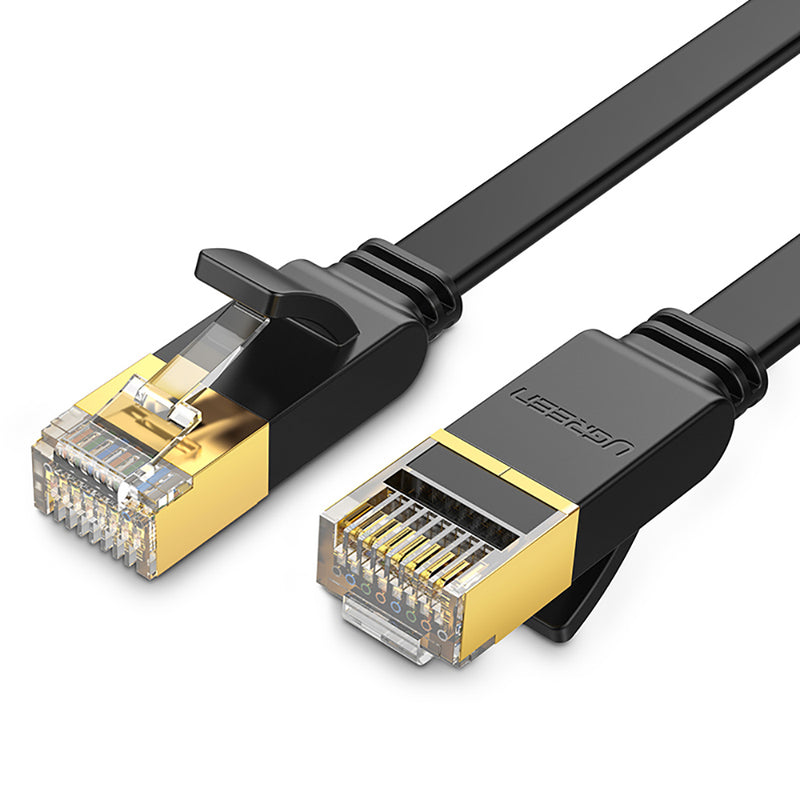 UGREEN Cat 7 10Gbps Flat Snag-less Network Lan Cable - Black - 2M - UG-11261