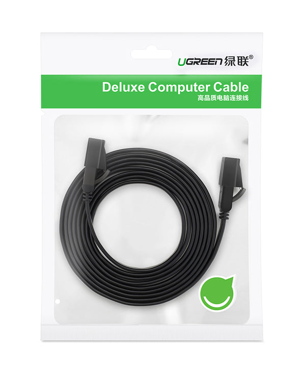 UGREEN Cat 7 10Gbps Flat Snag-less Network Lan Cable - Black - 5M - UG-11263