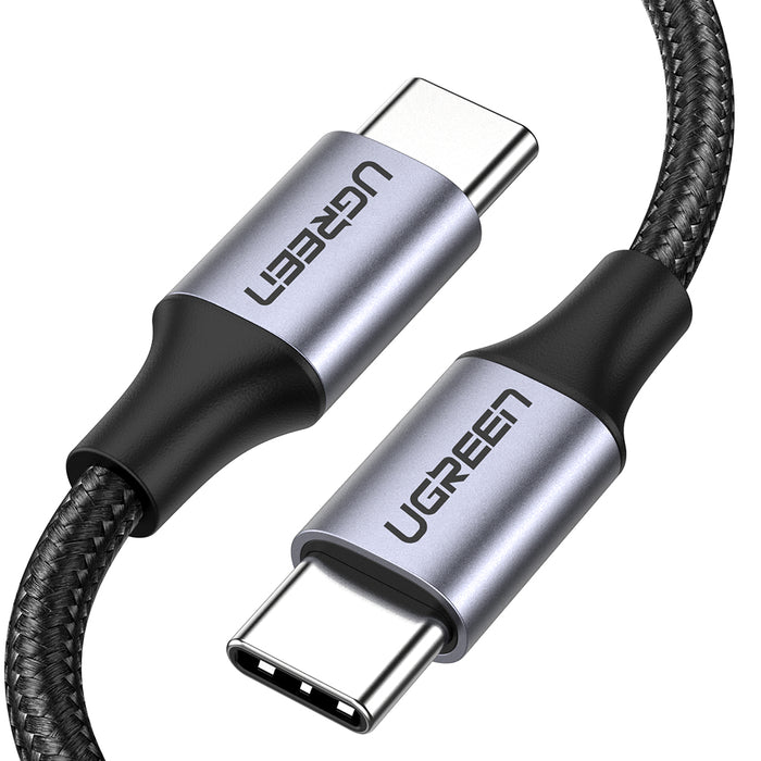 UGREEN USB Type C M/M PD Fast 60W Charging Cable  - Black/Grey - 2M - UG-50152