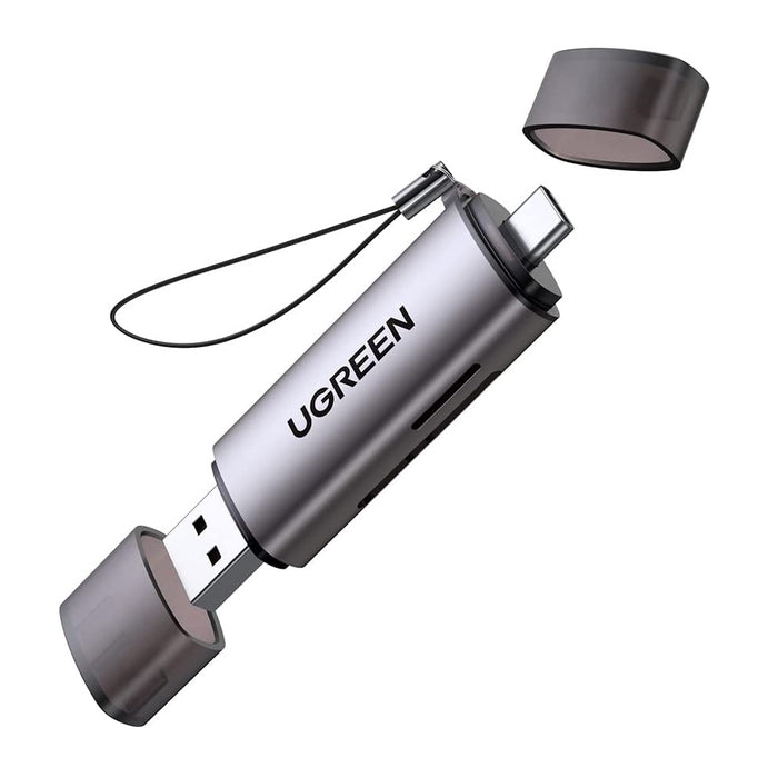 UGREEN 2-in-1 External USB Type C & USB 3.0 OTG Card Reader - Grey - UG-50706