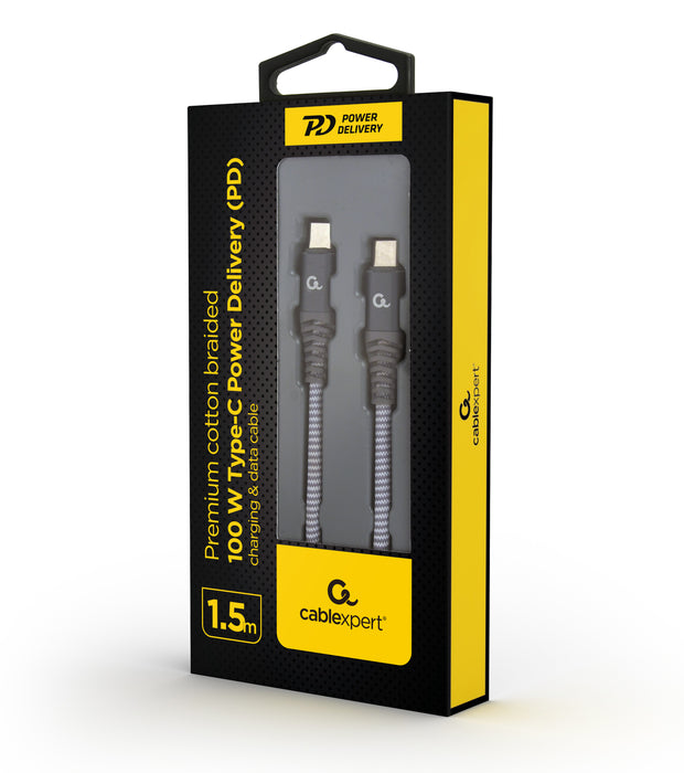 100W Type-C Power Delivery (PD) Premium Charging & Data Cable - 1.5M - CB-C2C-100W