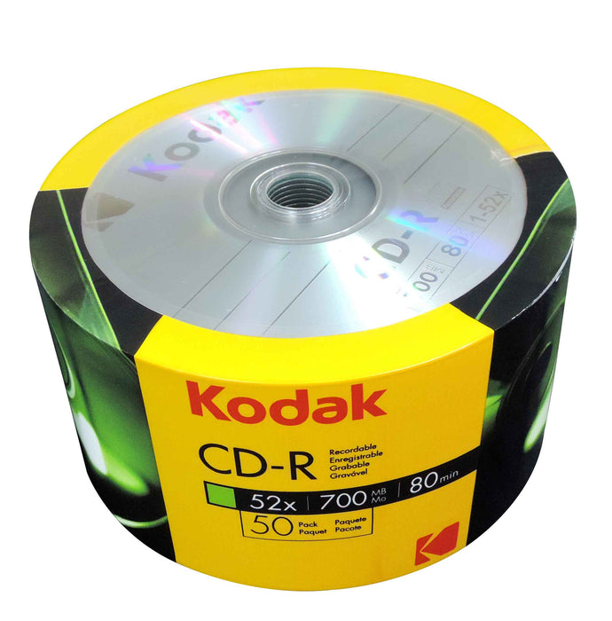 KODAK CD-R 52x 700MB 80 Min 50 Pack - CD-KD-50