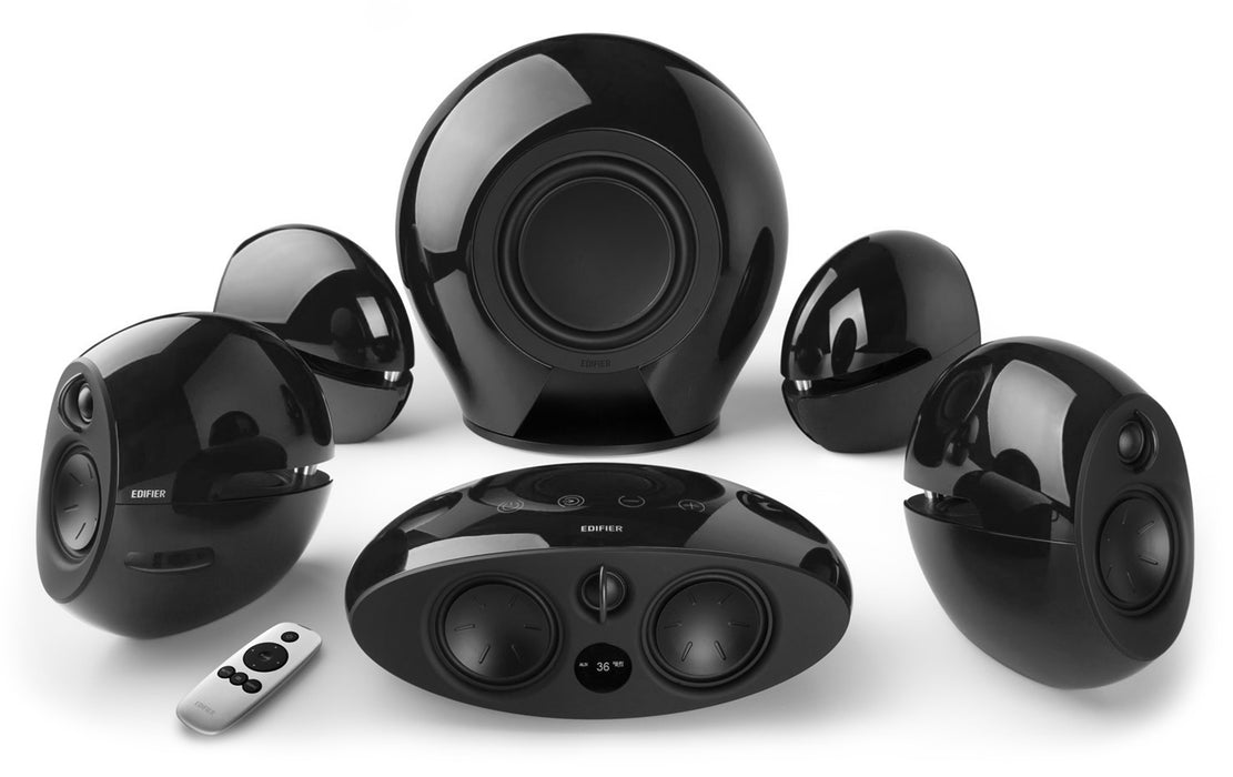 Edifier E255 Home Cinema 5.1 Speaker System - Gloss Black - CM-E255-BLK