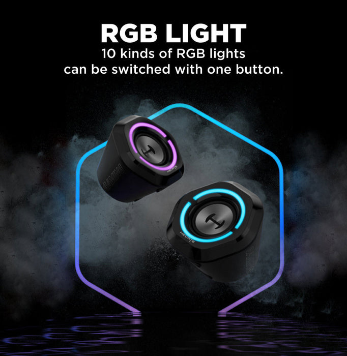 Edifier G1000 Bluetooth 2.0 Gaming Speakers With RGB Lighting - Black - CM-G1000