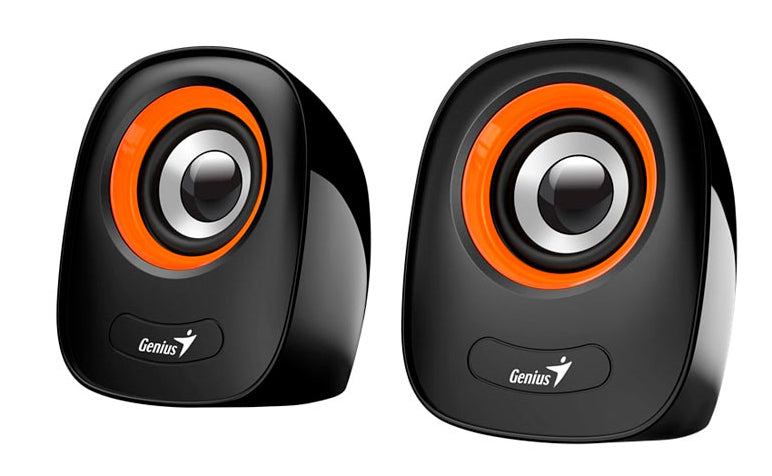 Genius SP-Q160 2.0 Multimedia Stereo USB Speakers - Orange - CM-GEN/Q160/ORG