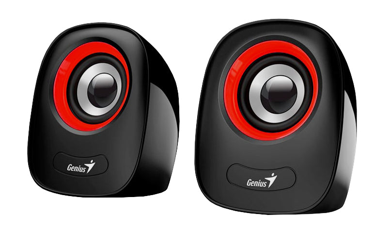 Genius SP-Q160 2.0 Multimedia Stereo USB Speakers - Red - CM-GEN/Q160/RED