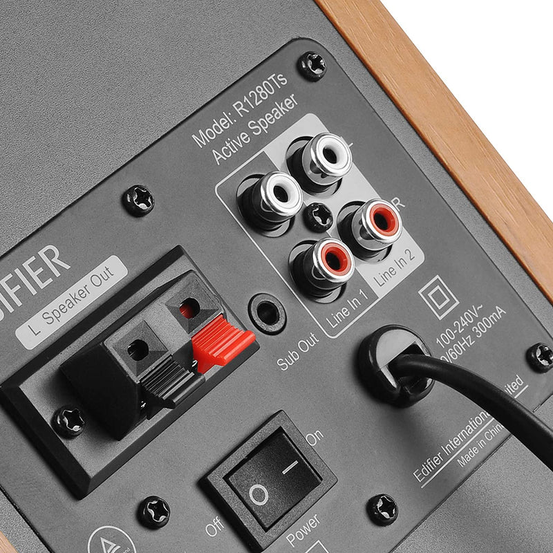 Edifier R1280Ts Active Bookshelf 2.0 Speaker Set - Brown - CM-R1280TS/BRN